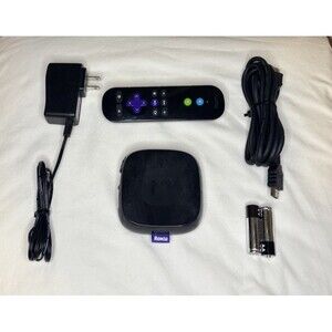 Roku 3 4200X Streaming Media Player w/ Remote Power & HDMI Tested Works